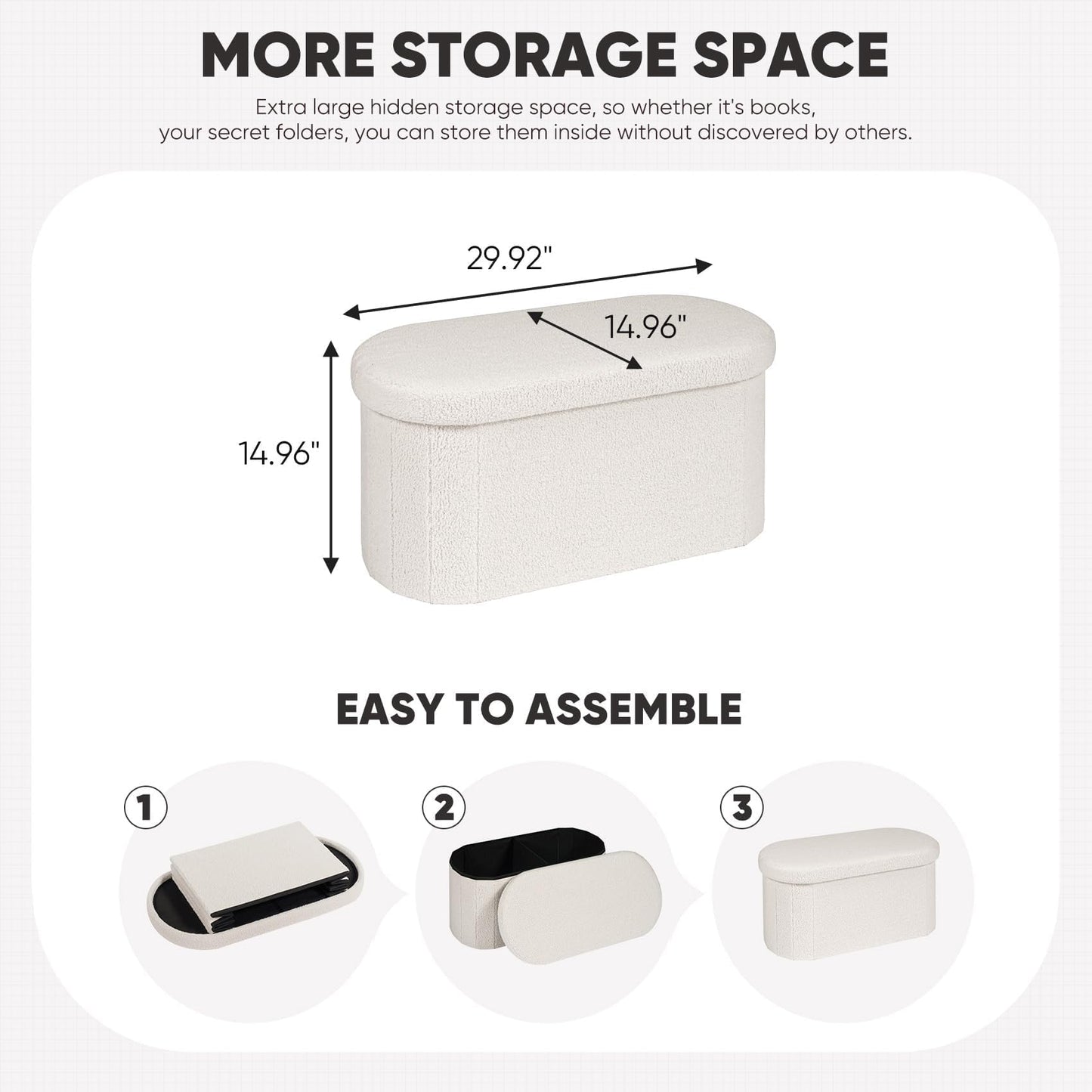 B FSOBEIIALEO Ottoman with Storage