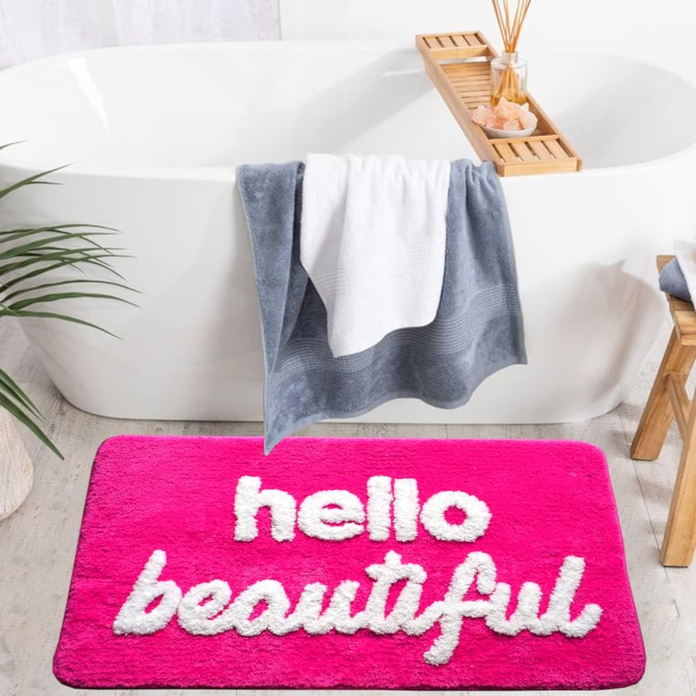 Evovee Hello Beautiful Bath Mat