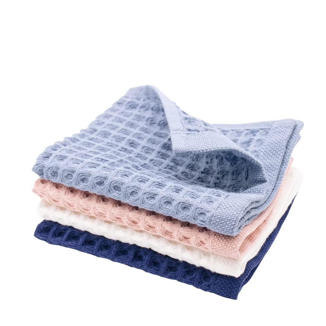 sea me at home Waffle Hand Towel – 100% Turkish Cotton, Quick-Dry, Soft and Absorbent Bathroom Towel (White)