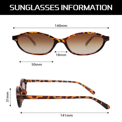 GUVIVI Retro Oval Sunglasses for Women