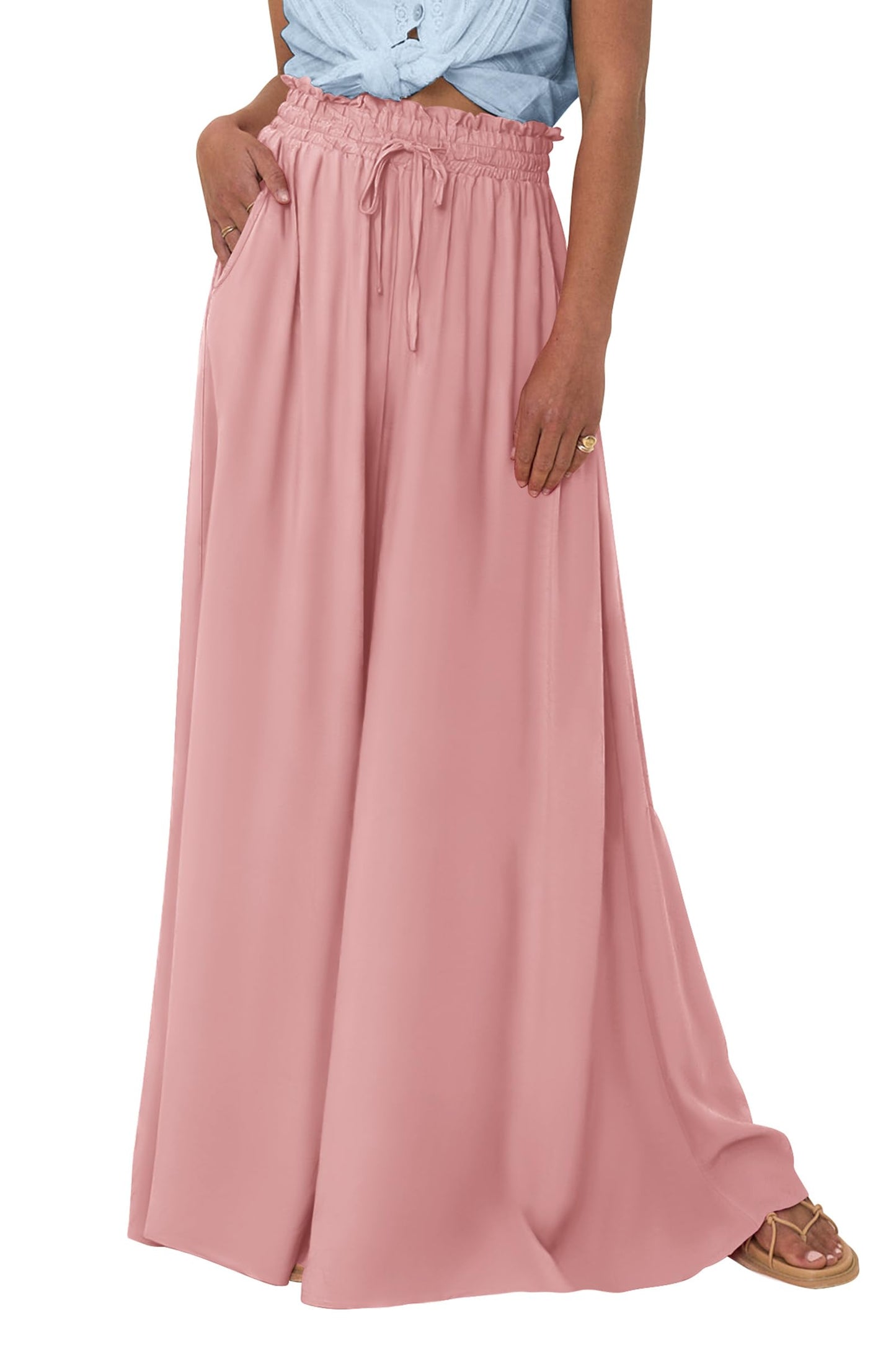 PRETTYGARDEN Summer Wide Leg Palazzo Pants