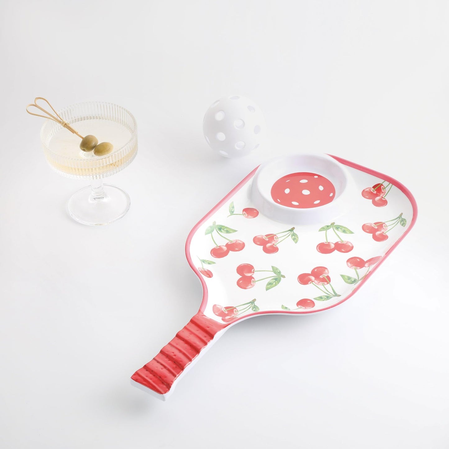 UPware Lovely Lemon Melamine Chip and Dip Snack Tray