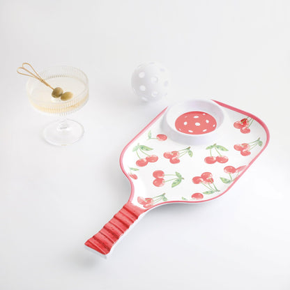 UPware Lovely Lemon Melamine Chip and Dip Snack Tray