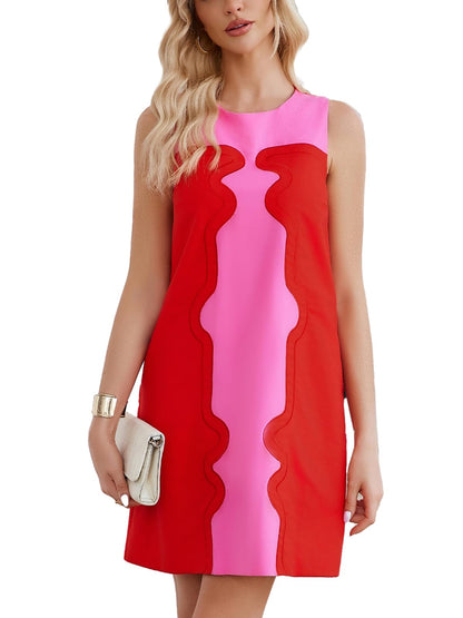 Ladyful Color Block Shift Dress