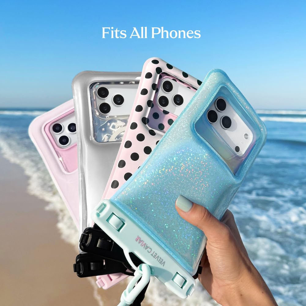 VELVET CAVIAR Waterproof Phone Pouch with Lanyard