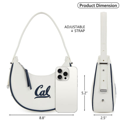 NCAA Crescent Shoulder Bag for Women, Half Moon Clutch Purses for Birthday/Graduation Gifts