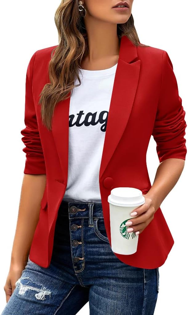 huatandis Women's Business Casual Blazer
