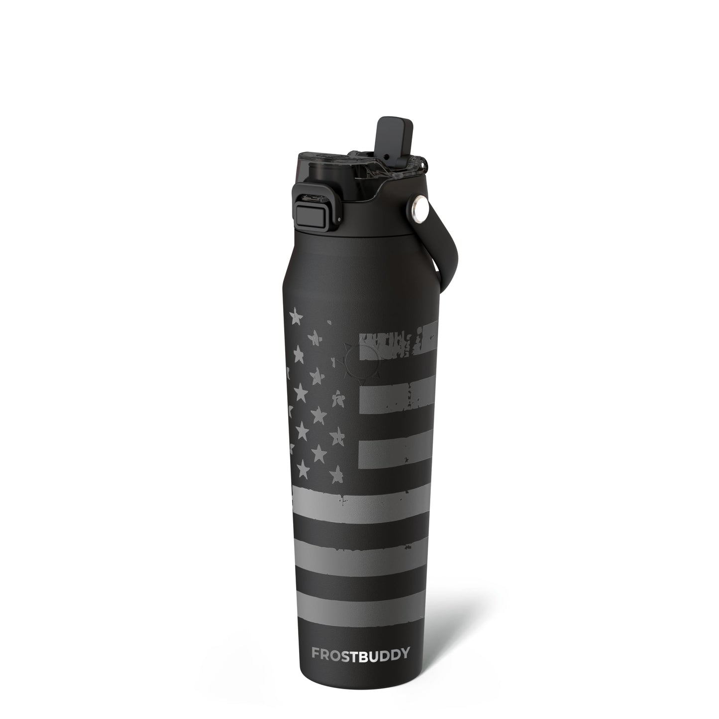 Frost Buddy 24oz Insulated Water Bottle - Straw & Chug Lid - Leak-Proof | Sip-or-chug dual lid | Ice-cold for 24+ hours | Cup-holder friendly