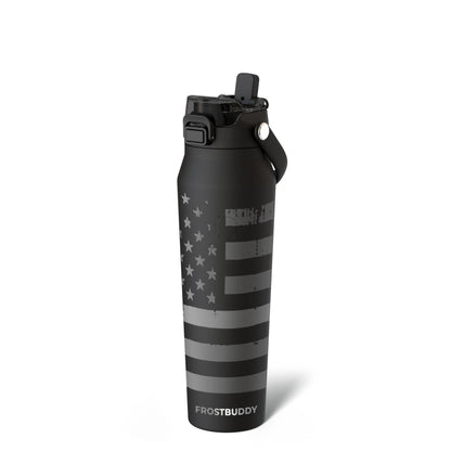 Frost Buddy 24oz Insulated Water Bottle - Straw & Chug Lid - Leak-Proof | Sip-or-chug dual lid | Ice-cold for 24+ hours | Cup-holder friendly