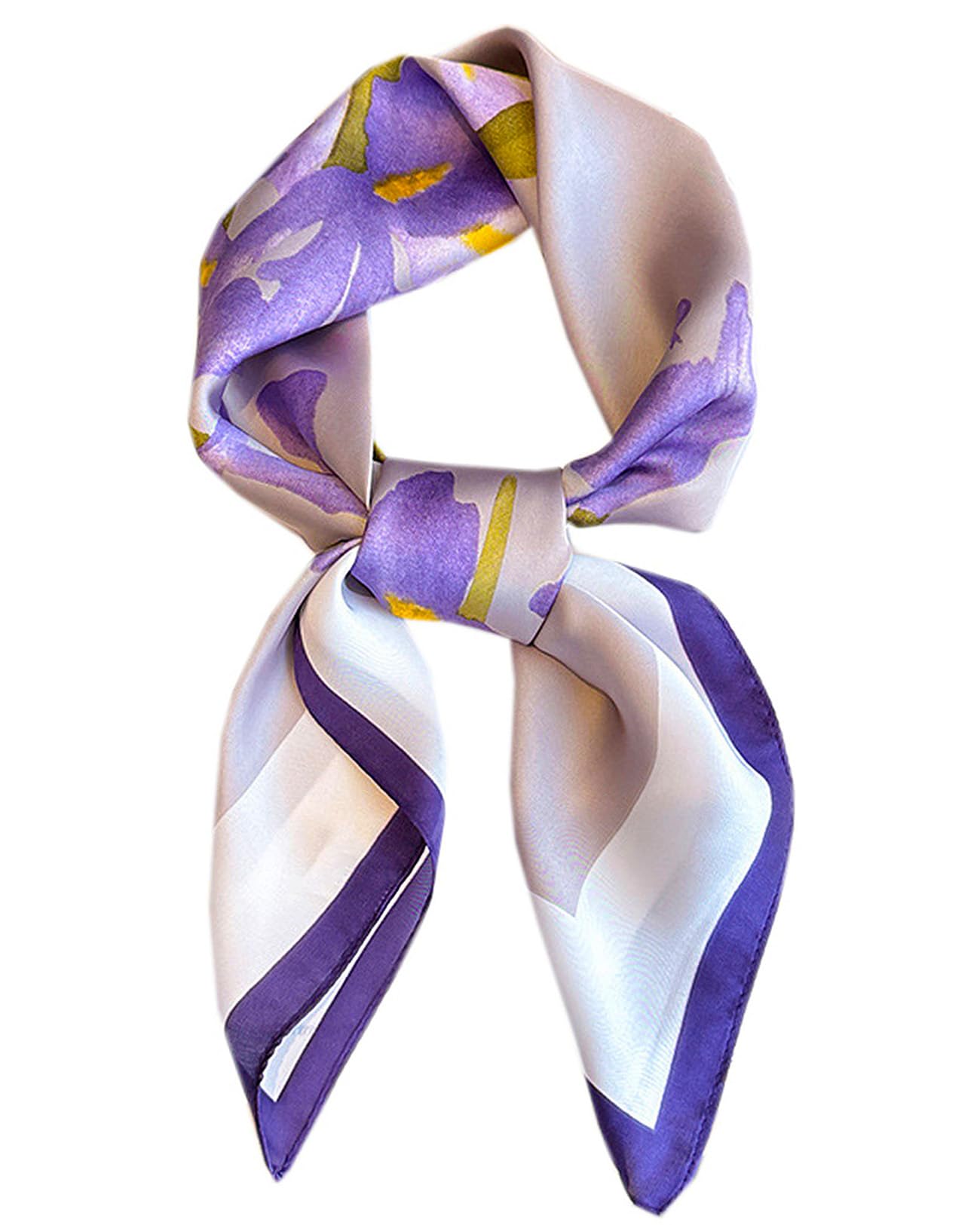 Saiusloa Neck Scarf For Womens Silky Head Scarves Hair Bandanas Square Scarf Fashion Accessories lightweight