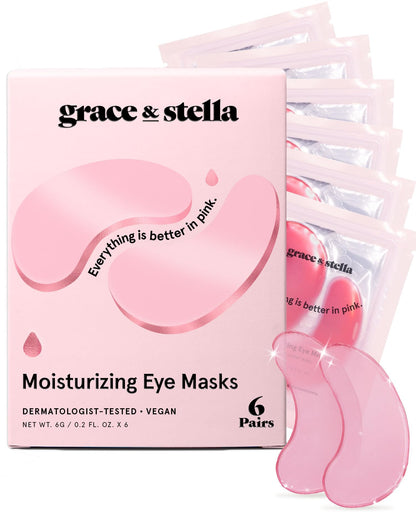grace & stella Under Eye Patches (12 pairs) Eye Masks for Puffy Eyes and Dark Circles - Gifts for Women, Bridesmaids, Birthdays, Bachelorette Party, Self Care Gifts for Women - Vegan Cruelty-Free