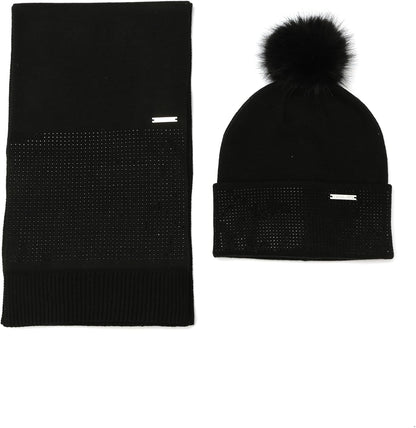 Michael Kors Women's Fine Crystal Box Set - Hat & Scarf
