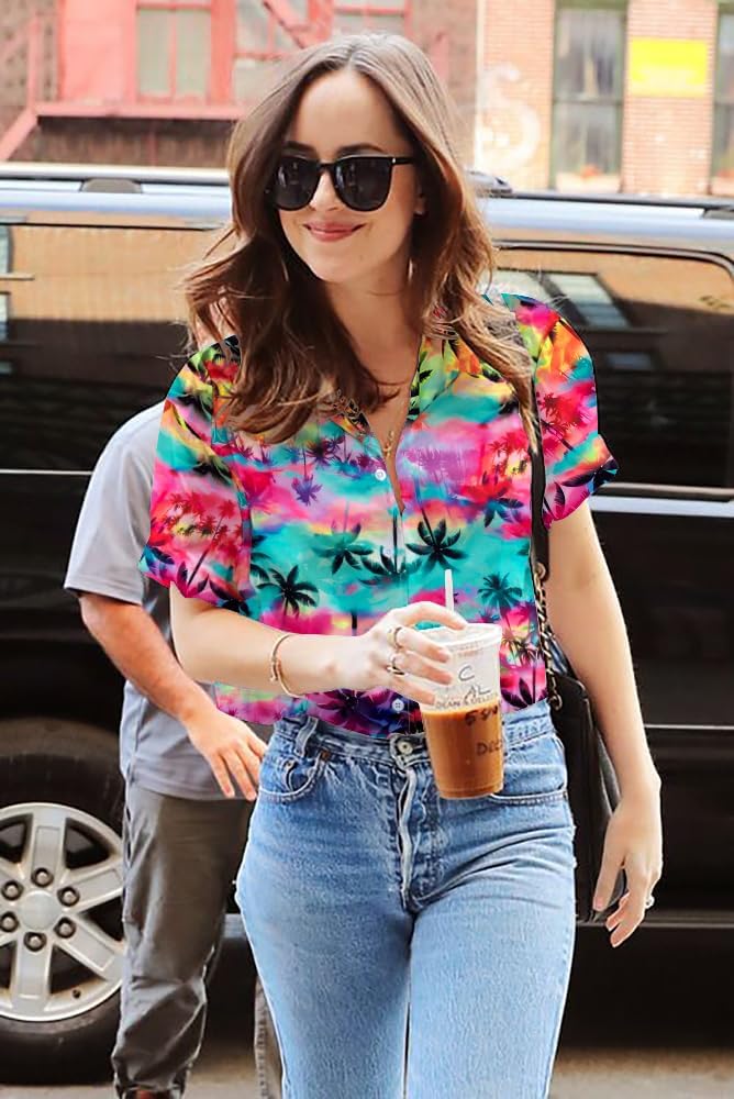 UNIQUEONE Womens Hawaiian Shirt