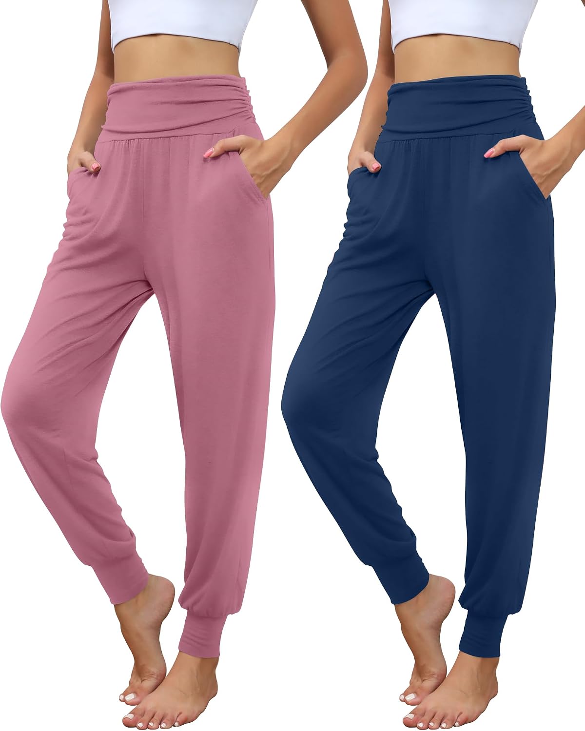 Locoowai 2 Pack Women's Yoga Sweatpants with Pockets