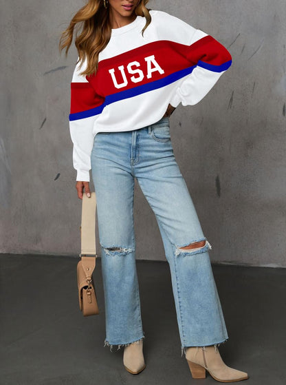 LEEDYA Women USA Sweatshirt