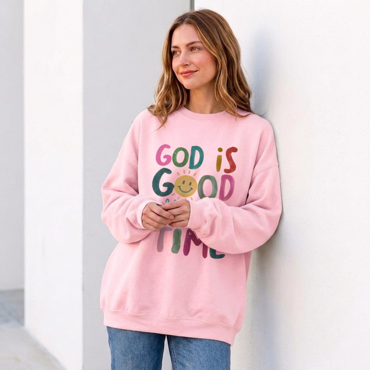 BeWithYou Christian Sweatshirts for Women -God is Good