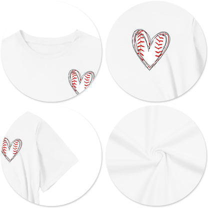 Baseball Mom Shirt for Women: Funny Baseball Tee Shirt Baseball Mama Short Sleeve Casual Tee Tops