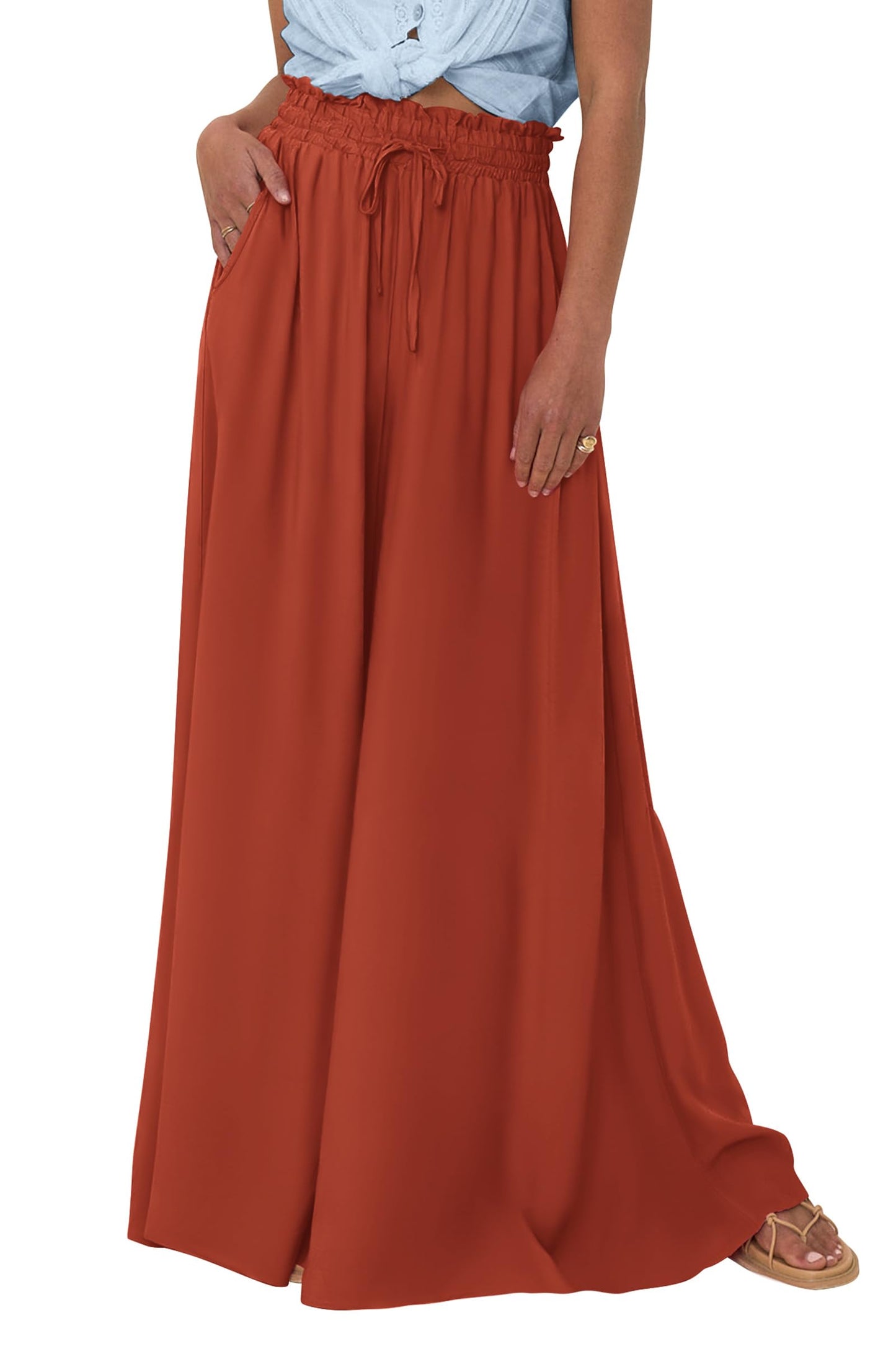 PRETTYGARDEN Summer Wide Leg Palazzo Pants