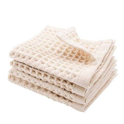 sea me at home Waffle Hand Towel – 100% Turkish Cotton, Quick-Dry, Soft and Absorbent Bathroom Towel (White)