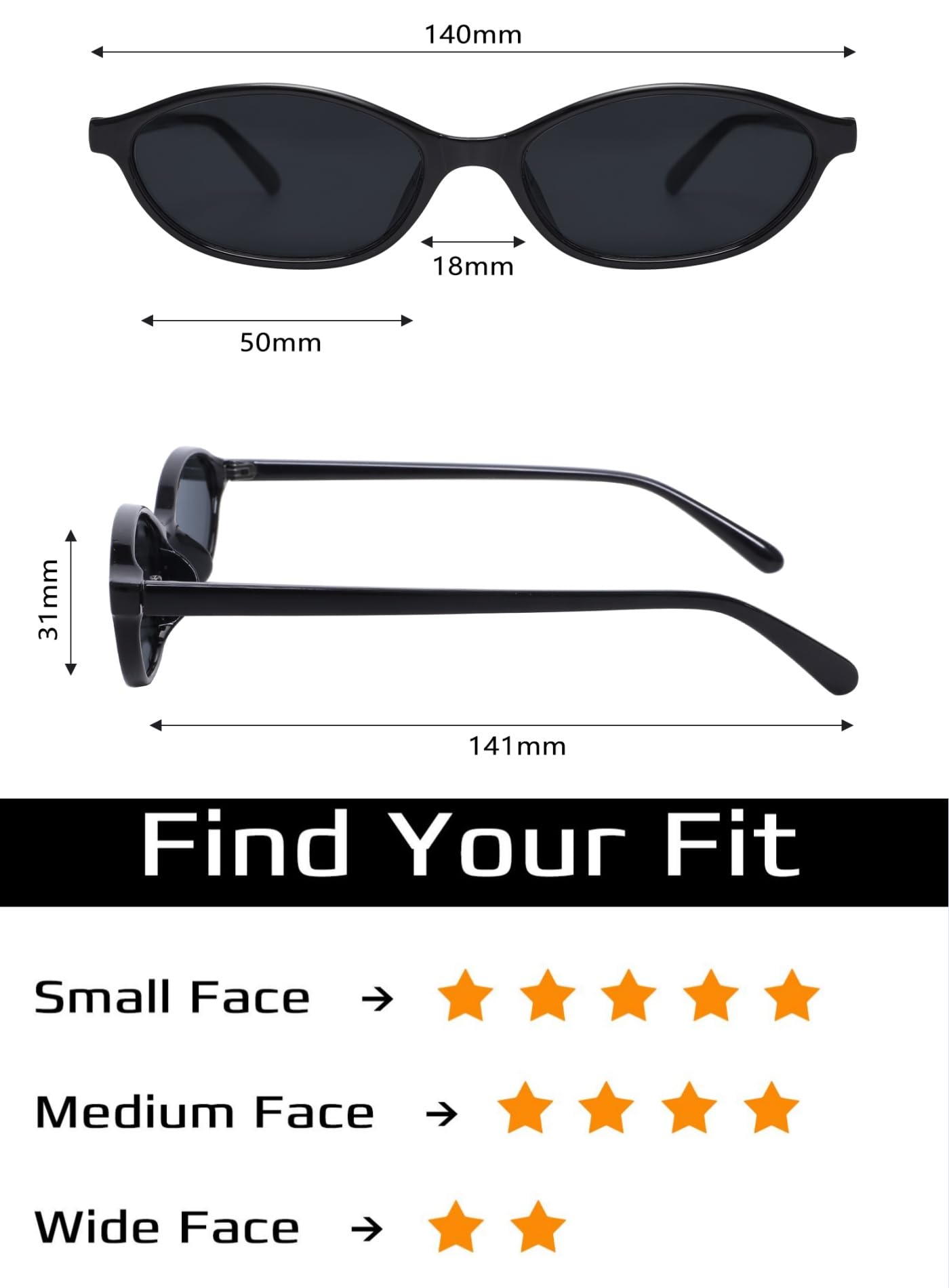 GUVIVI Retro Oval Sunglasses for Women