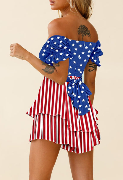 Fixmatti Women's Color Block Romper