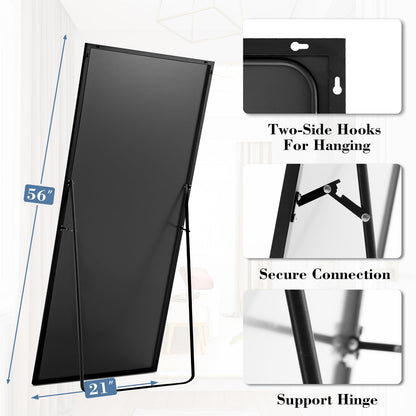DUMOS 59"x16" Arched Full Length Mirror with Stand