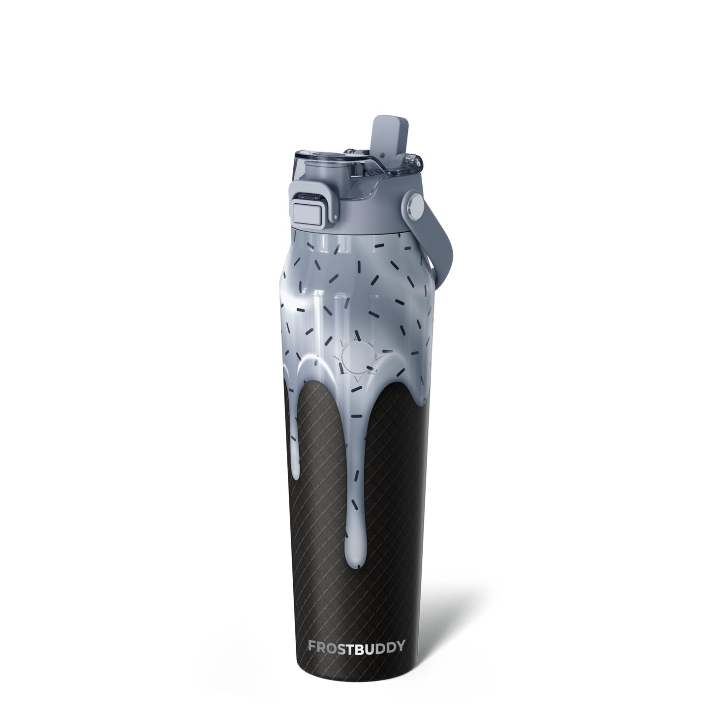 Frost Buddy 24oz Insulated Water Bottle - Straw & Chug Lid - Leak-Proof | Sip-or-chug dual lid | Ice-cold for 24+ hours | Cup-holder friendly