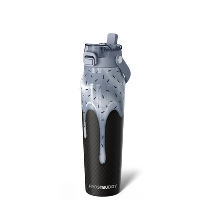 Frost Buddy 24oz Insulated Water Bottle - Straw & Chug Lid - Leak-Proof | Sip-or-chug dual lid | Ice-cold for 24+ hours | Cup-holder friendly