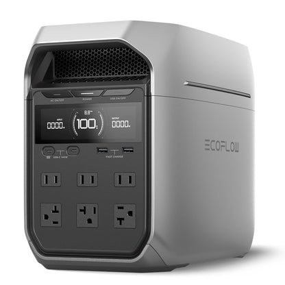 EF ECOFLOW Portable Power Station DELTA 3 Classic, 1024Wh LiFePO4 Battery, 1800W AC/100W USB-C Output, 1 Hr Fast Charge, Solar Generator for Home Backup, Camping & RVs (Solar Panel Optional)