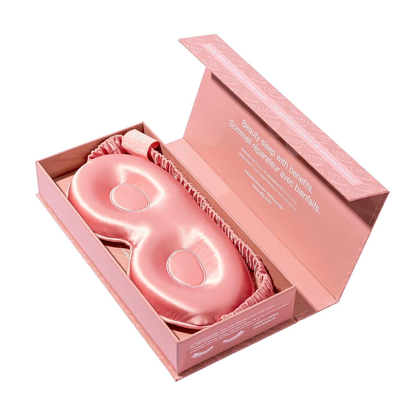 slip Pure Silk Contour Sleep Mask: Protect Your Delicate Lashes with Our Innovative, Lash-Friendly Design. Experience Uninterrupted Beauty Sleep with Slipsilk™ Comfort, 1 Contour Mask, Scarlet