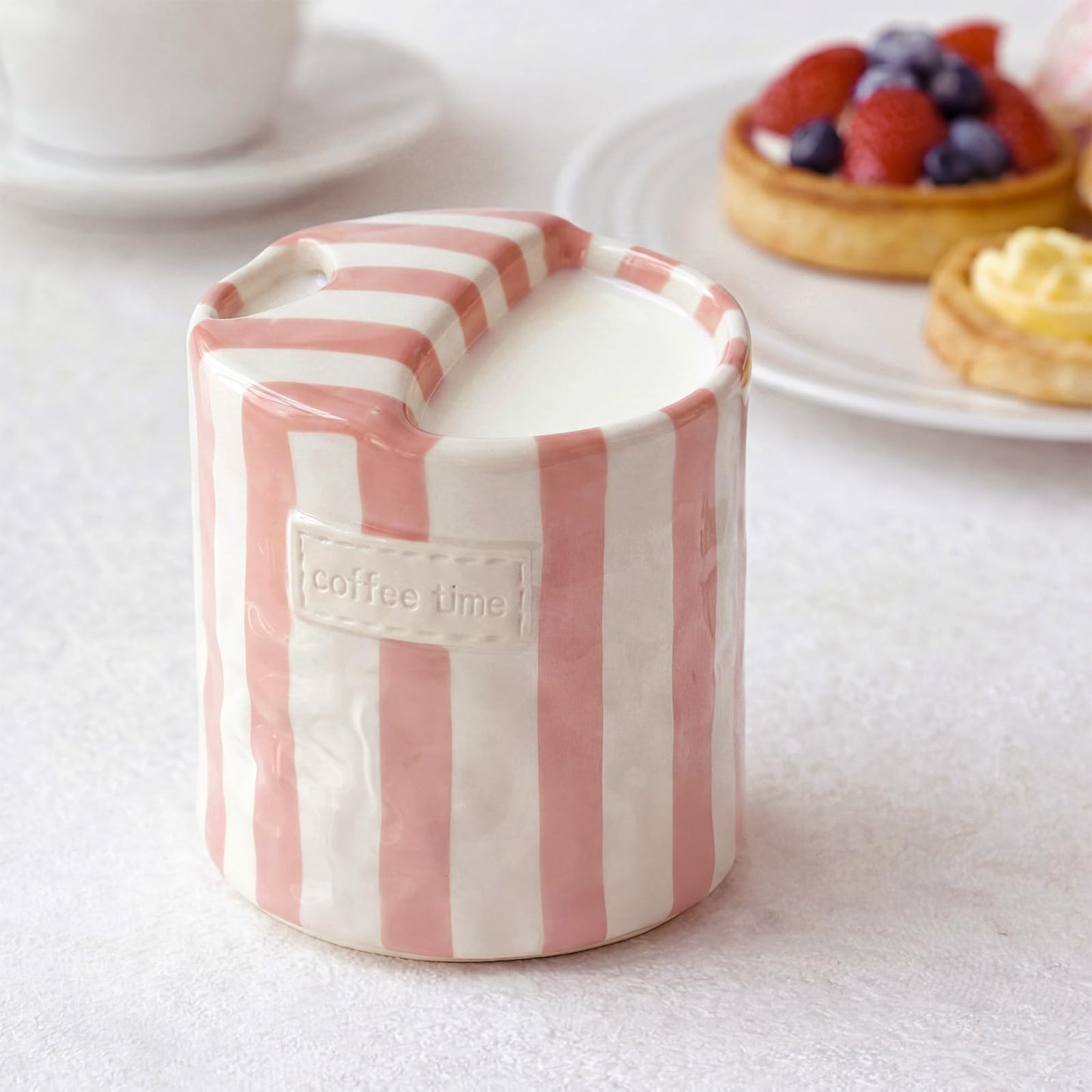 2 Pack Ceramic Mug with Sip Hole,
