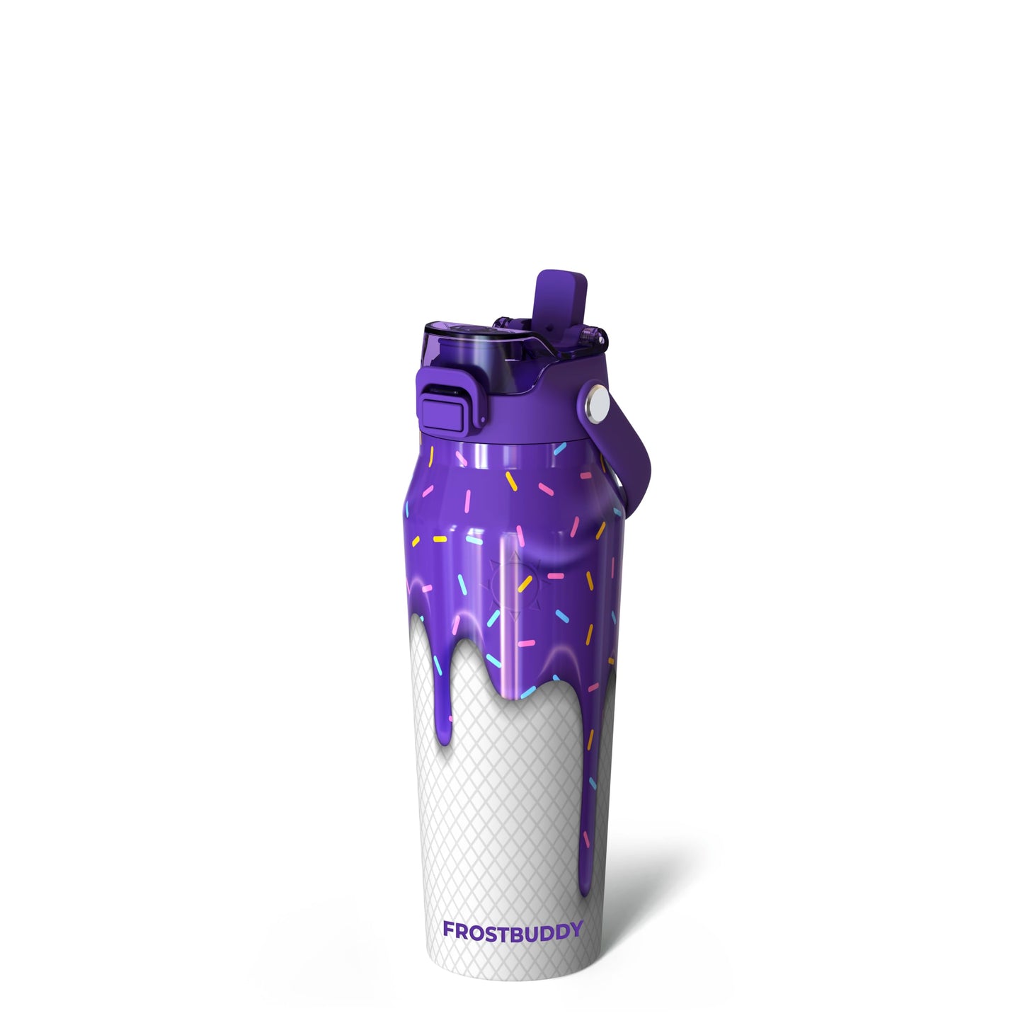 Frost Buddy 24oz Insulated Water Bottle - Straw & Chug Lid - Leak-Proof | Sip-or-chug dual lid | Ice-cold for 24+ hours | Cup-holder friendly