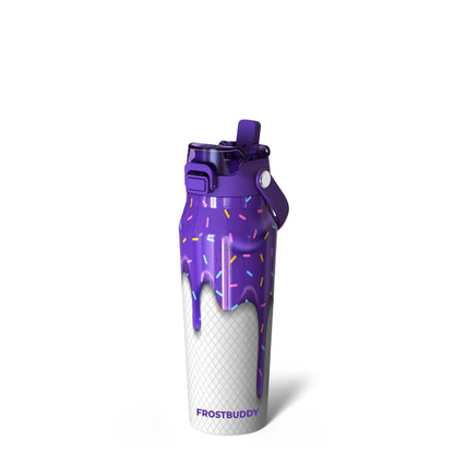 Frost Buddy 24oz Insulated Water Bottle - Straw & Chug Lid - Leak-Proof | Sip-or-chug dual lid | Ice-cold for 24+ hours | Cup-holder friendly