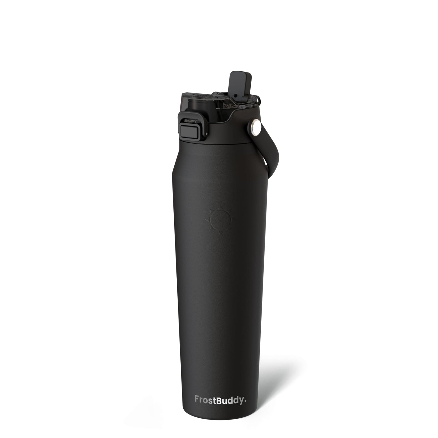Frost Buddy 24oz Insulated Water Bottle - Straw & Chug Lid - Leak-Proof | Sip-or-chug dual lid | Ice-cold for 24+ hours | Cup-holder friendly