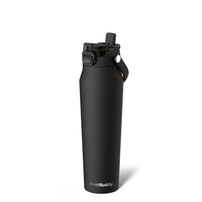 Frost Buddy 24oz Insulated Water Bottle - Straw & Chug Lid - Leak-Proof | Sip-or-chug dual lid | Ice-cold for 24+ hours | Cup-holder friendly