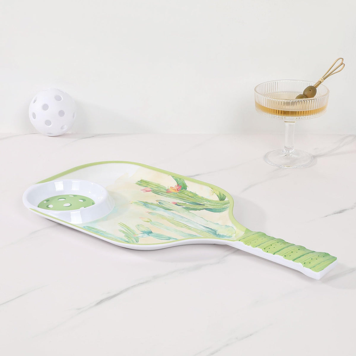 UPware Lovely Lemon Melamine Chip and Dip Snack Tray