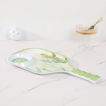 UPware Lovely Lemon Melamine Chip and Dip Snack Tray