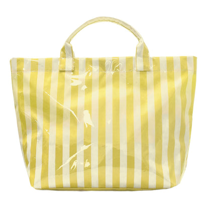 Striped PVC Tote Bag Large Glossy