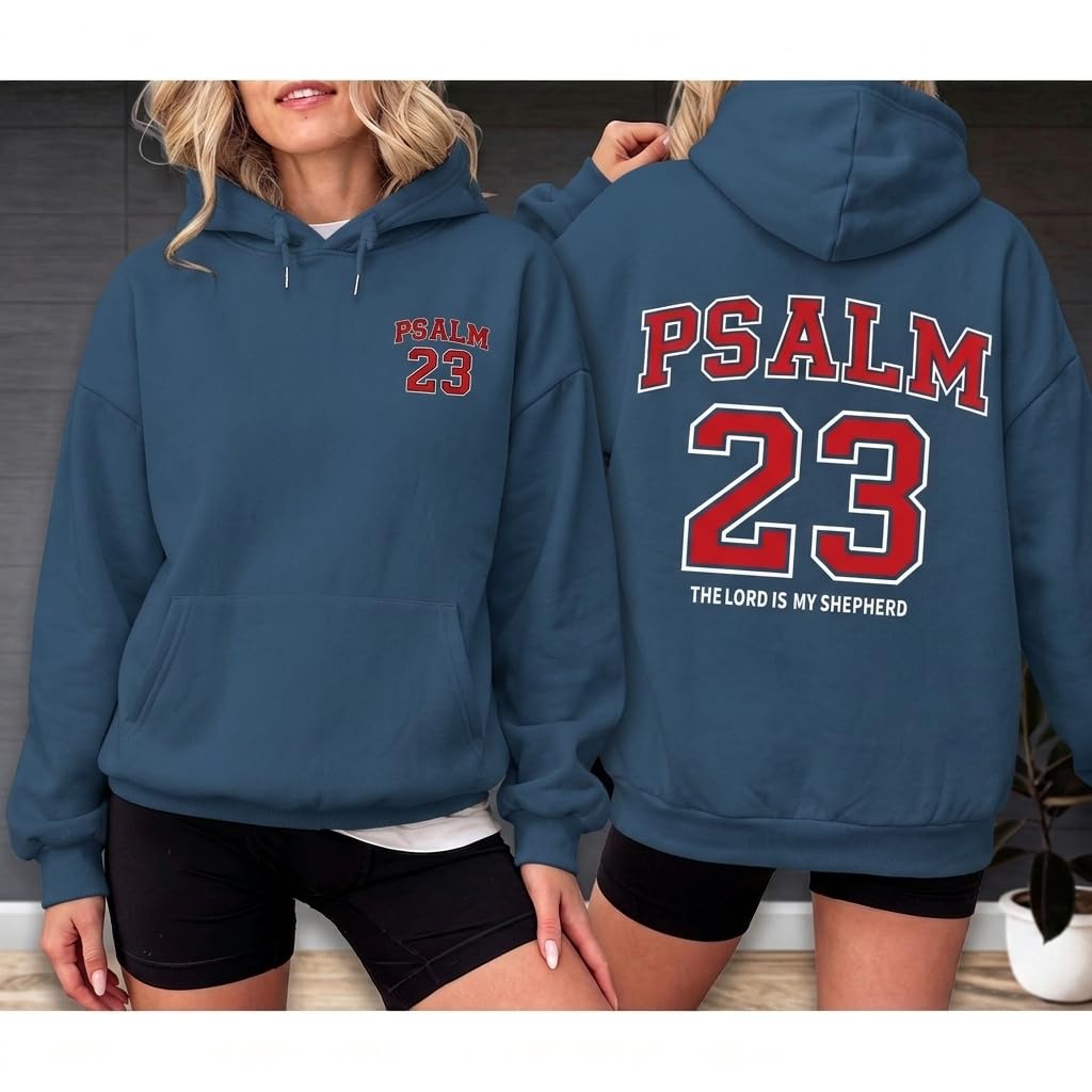 Christian Hoodies for Women Psalm 23 Sweatshirt