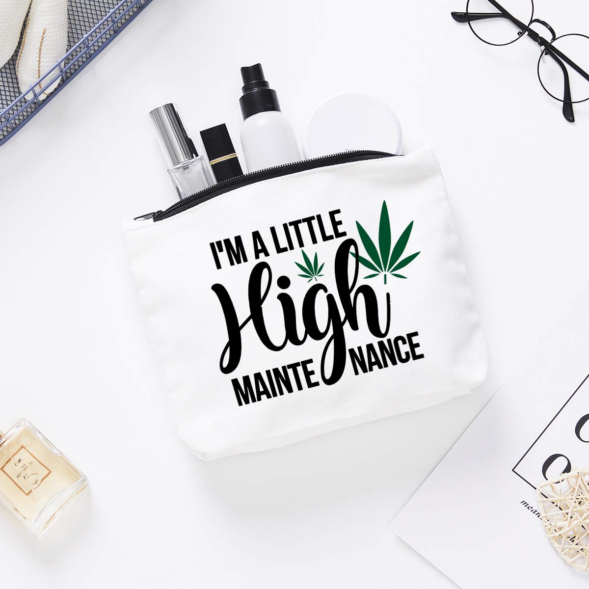 Funny gift Friend makeup bag, Best friend Cosmetic Bag, Friends Theme Natural Reusable Eco-Friendly Makeup Bag Gifts, for Women Men Best Friends Birthday Christmas Gift