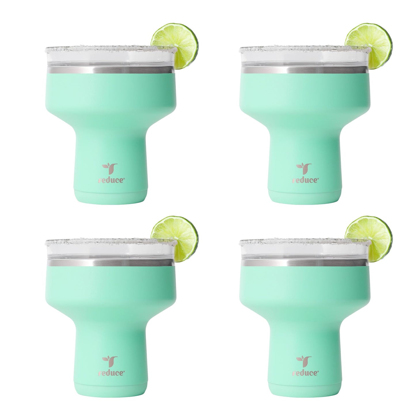 REDUCE Saltini 16oz Margarita Tumbler - Insulated Cocktail Glass - 4 Pack