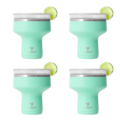 REDUCE Saltini 16oz Margarita Tumbler - Insulated Cocktail Glass - 4 Pack