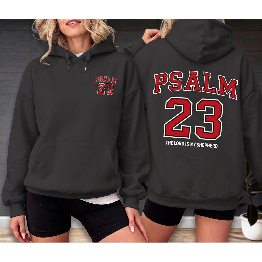 Christian Hoodies for Women Psalm 23 Sweatshirt