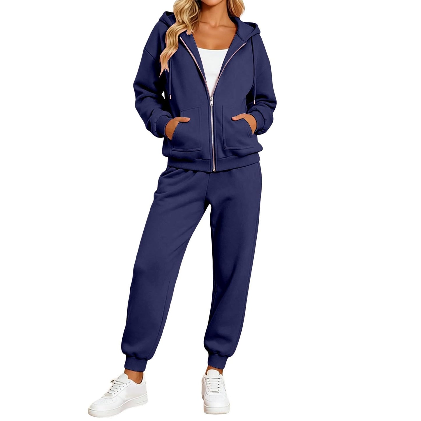 Jogger Sets For Women 2 Piece Zip Up Hoodie And Joggers Baggy Sweatsets