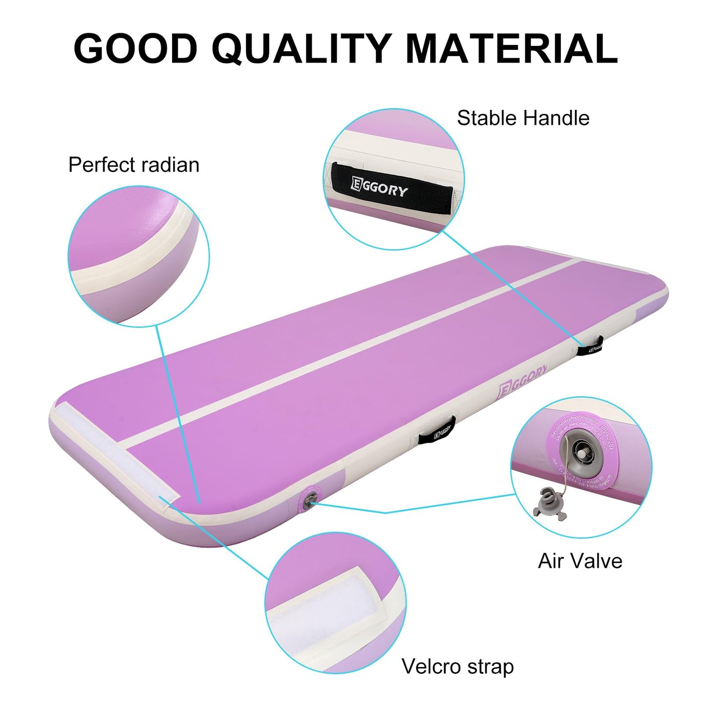 Tumble Track, Inflatable Tumbling Mat,Tumble Track Mats for Gymnastics, and Tumble Track with 4/6/8 Inches Thickness for Home, Training, Cheerleading, Yoga, Water with Pump