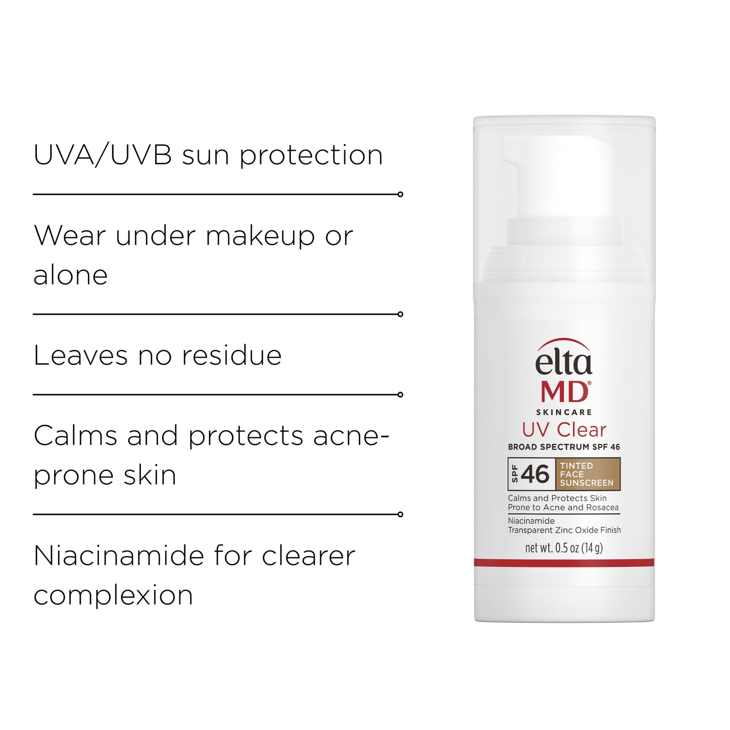 EltaMD UV Clear Face Sunscreen SPF, Oil-Free Sunscreen with Zinc Oxide, Dermatologist Recommended