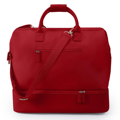Nobl Travel Weekender Bag for Women & Men, Large Carry-On Duffel, Hot Pink