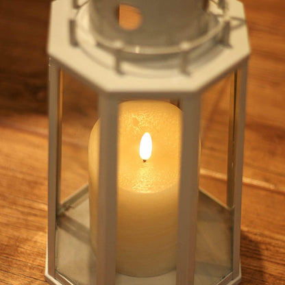 ANGELLOONG Gold Candles for Bathroom Decor, Glass Flameless Candles with Remote, Battery Operated LED Pillar Fake Candles with Timer for Christmas Home Fireplace Mantle Fall Decor