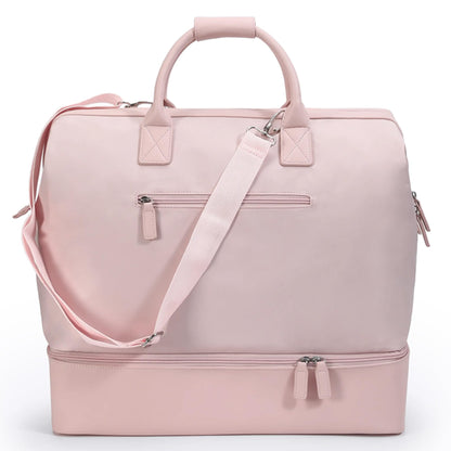 Nobl Travel Weekender Bag for Women & Men, Large Carry-On Duffel, Hot Pink
