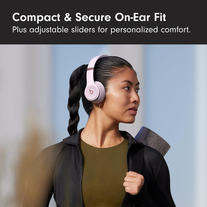 Beats Solo 4 - Wireless On-Ear Bluetooth Headphones, Up to 50-Hour Battery Life, Ultra-Lightweight Comfort, Powerful and Balanced Sound, Apple & Android Compatible - Amazon Exclusive Metallic Pink